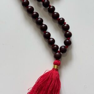 Rosewood Knotted Mala 108+1 Beaded Necklace - 10mm Bead Size